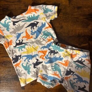 Baby Gap T-Shirt &‎ Short Set Multi-colored Dinosaur Print (Boys 4T)